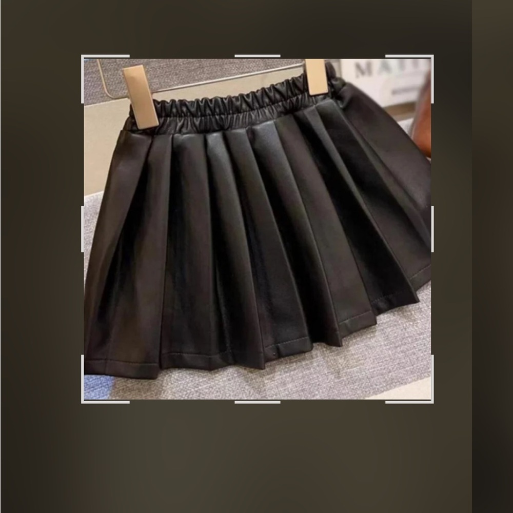 Miss Bella Girl Elegant Brown Pleated Skirt